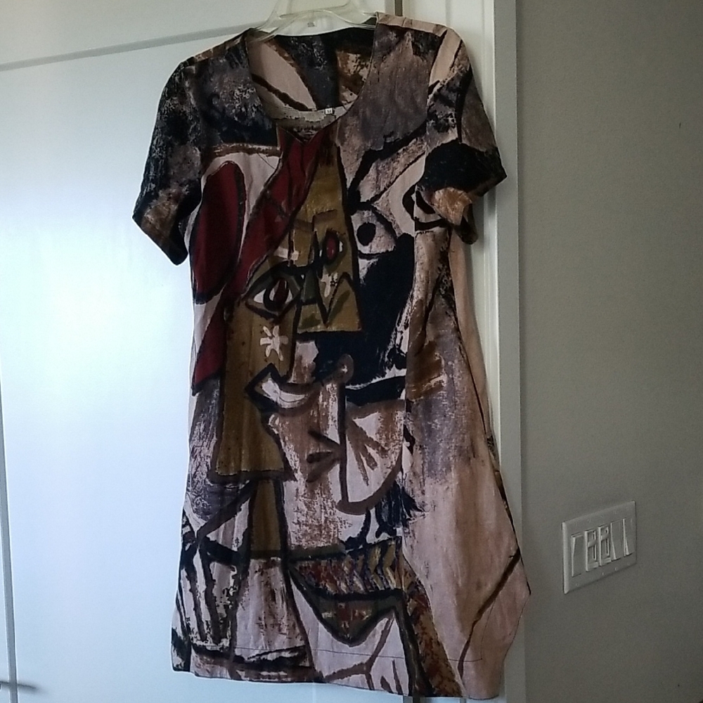 Mordenmiss Abstract Print Women's Dress